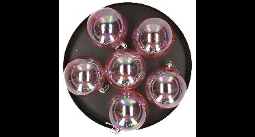 Gerimport Kerstballen - 6x - kunststof - 6cm - parelmoer