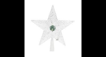 Gerimport Kerstpiek stervorm - LED - flashing - kunststof - 21cm