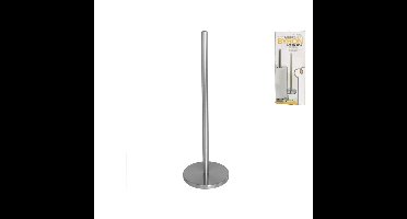 Gerimport Keukenrollen houder - rvs - zilverkleurig - H45 cm