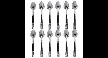 Gerimport Koffielepels/theelepels - 12x - RVS - 12 cm