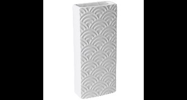 Gerimport Luchtbevochtiger radiator - wit - aardewerk - 17,5 cm