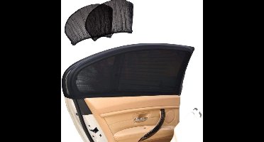 Gerimport luxe auto zonneschermen set - zwart - universeel