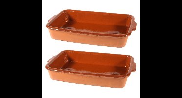 Gerimport Ovenschaal - 3x - 3L - terracotta - tapas serveerschaal