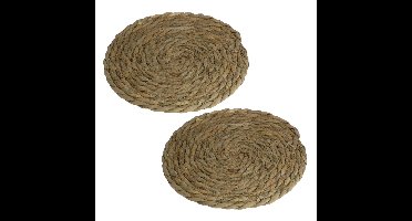 Gerimport Pannenonderzetter - 2x - hittebestendig - zeegras - 20 cm