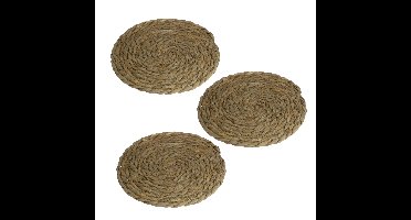 Gerimport Pannenonderzetter - 3x - hittebestendig - zeegras - 20 cm