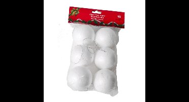 Gerimport Piepschuim ballen - 6x st - D6 cm - DIY hobby