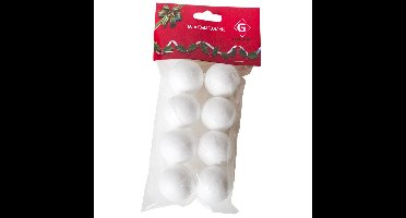 Gerimport Piepschuim balletjes - 8x st - D3 cm - DIY hobby