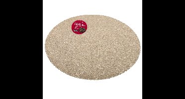 Gerimport Placemat - goud - dia 40 cm - rond - kunststof - onderlegger
