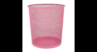 Gerimport Prullenmand - roze - 12L - metaal