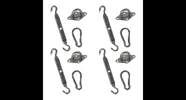 Gerimport Schaduwdoek ophangaccessoires set - 12-delig