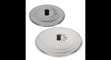 Gerimport set pannendeksels - rvs - Dia 28 en 36 cm