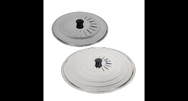 Gerimport set pannendeksels - rvs - Dia 30 en 34 cm