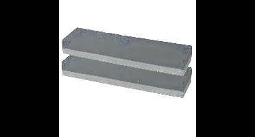 Gerimport slijpsteen / wetsteen - 2x - 20 cm - dubbelzijdig