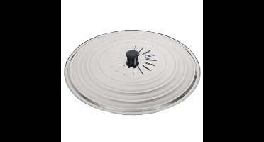 Gerimport Universele spatdeksel/pannendeksel voor pannen - RVS - 34 cm