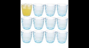 Gerimport Waterglazen / drinkglazen Lively Blue - 12x stuks - 290 ml