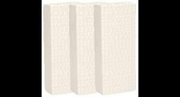 Gerimport Waterverdamper - 3x - creme wit - keramiek - 400 ml - radiatorbak