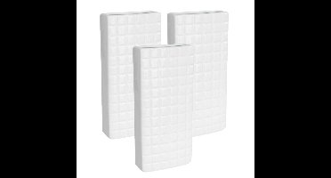 Gerimport Waterverdamper - 3x - wit - aardewerk - 20 cm