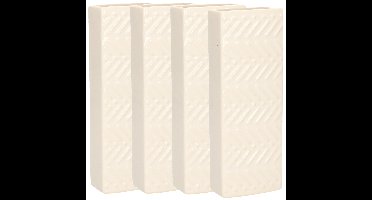 Gerimport Waterverdamper - 4x - creme wit - keramiek - 400 ml - radiatorbak