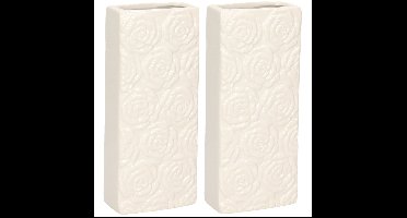 Gerimport Waterverdamper - 4x - wit - keramiek - 400 ml - radiatorbak