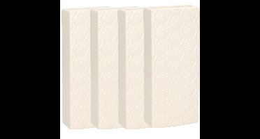 Gerimport Waterverdamper - 8x - creme wit - keramiek - 400 ml - radiatorbak