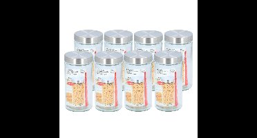 Glazen luxe voorraadpot/voorraadbus 1500 ml - 8x - 1,5 liter - 22 cm