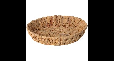 H&S Collection Broodmand - gevlochten riet - naturel - 30 x 30 x 6 cm