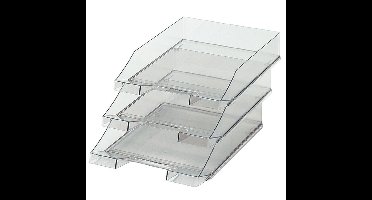 HAN Brievenbakje/postbakje A4 - 5x - transparant grijs - Documenten