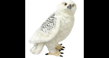 Hansa Sneeuwuil knuffel - 35 cm - pluche - zacht - gedetailleerd