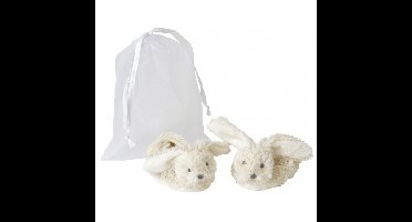 Happy Horse Baby slofjes konijn - wit - pluche - kraamcadeau