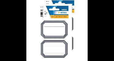 Herma Schoolboeken etiketten/stickers - 24x - grijs/wit