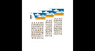 Herma Stickervelletjes Letter - 3x stuks - goud folie - 8 mm