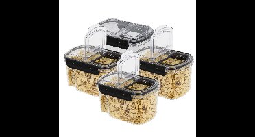 HI Voorraad bus - 6x - 1700 ml - 14 x 11 x 22 cm - met deksel