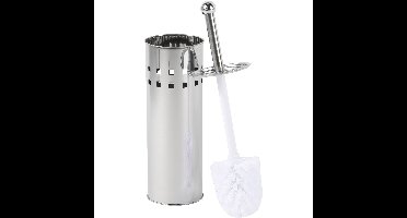 Hi WC-borstel - met houder - RVS - zilver - toiletborstel