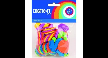 Hobby foam cijfers - multi kleuren - 100x - 3 cm - DIY