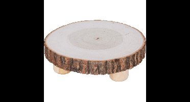 Home & Styling Kaarsenbord dienblad - boomschijf - 21 x 6 cm