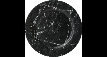 Home & Styling kaarsenbord - zwart marmer - kunststof - D33 cm