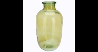 H&S Collection Bloemenvaas San Remo - glas - groen transparant - D18 x H35 cm