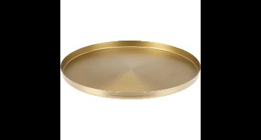 HS Collection Onderbord/kaarsenbord - RVS - mat goud - 30 x 1 cm