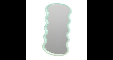 H&S Collection Spiegel / Wandspiegel - wave - groen - 55 x 30 cm