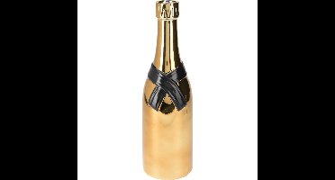 HS Collection Vaas Champagne fles - oud en nieuw - keramiek