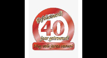 Huldeborden 40 jaar getrouwd - Huldeschilden - 50 cm - karton