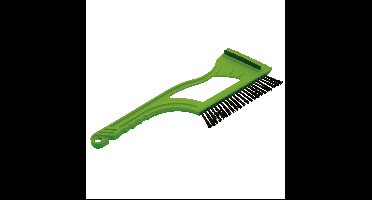 IJskrabber 2 in 1 - raamkrabber - groen - kunststof - 12 x 40 cm