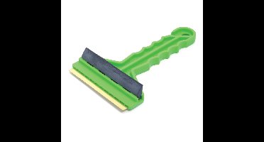 IJskrabber / autoraam krabber - groen - hard blad - rubberen trekker