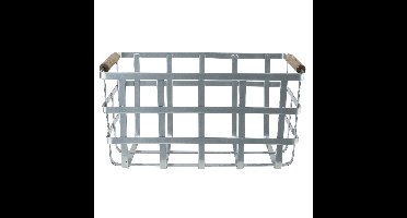 Industriele draadmand/opbergmand metaal 31 x 18 x 16 cm