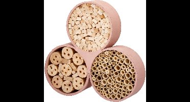 Insectenhotel Bugsy - hout - naturel - 30 x 6 x 28 cm