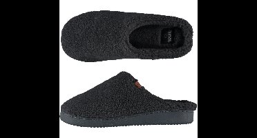 Instapper pantoffels Teddy wol - antraciet - maat 43-44 - Volwassenen