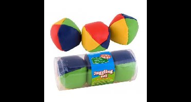 Jongleerballen - 6x stuks - gekleurd - 5 cm - jongleren - spel