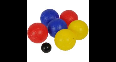 Kaatsbal ballen gooien jeu de boules set gekleurde ballen 7 delig in draagtas
