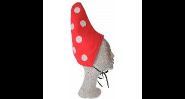 Kabouter kinder mutsen - verkleed hoeden - rood/witte stippen