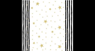 Kerst thema tafellopers/placemats met sterretjes 40 x 480 cm